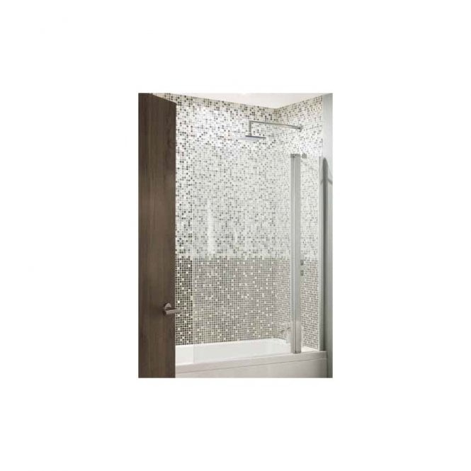 Eastbrook  Bath Screen 250mm Fixed 750mm Hinged 6mm Silver   69.0164