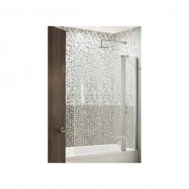 Eastbrook Bath Screen 250mm Fixed 750mm Hinged 6mm Silver   69.0164