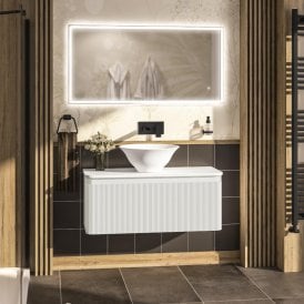 Eastbrook Belice 100cm Sintered Stone Top White 37.2126