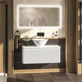 Eastbrook Belice 100cm Wall Hung Unit High Gloss White 37.2105