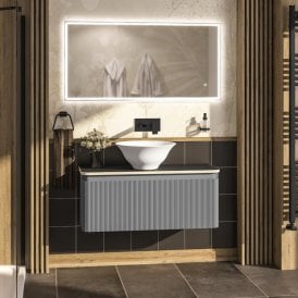 Eastbrook Belice 100cm Wall Hung Unit Matt Grey 37.2106