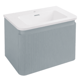 Eastbrook Belice Fluted 60cm Wall Hung Unit Grey   37.1034