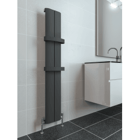 Eastbrook Berlini 1200mm x 185mm Aluminium Radiator Matt Anthracite   86.0145