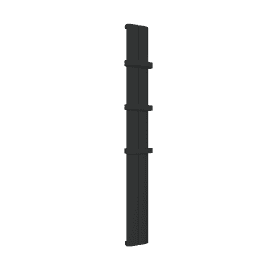 Eastbrook Berlini 1800mm x 185mm Aluminium Radiator Matt Black   86.0109