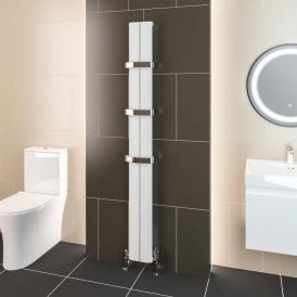 Eastbrook Berlini 1800mm x 185mm Aluminium Radiator Matt White   86.0107