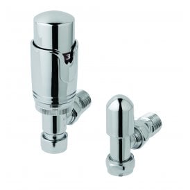 Eastbrook Biava 15mm Angled TRV & Lockshield Valve Chrome   12.041