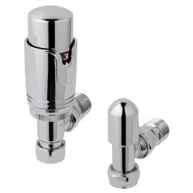 Eastbrook Biava 15mm Angled TRV & Lockshield Valve Chrome   12.041
