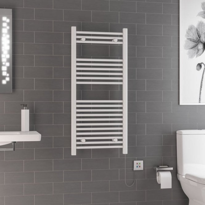 Eastbrook  Biava Dry Element Towel Rail 1100mm x 500mm 400w White   47.0006