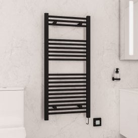 Eastbrook Biava Dry Element Towel Rail 1100mm x 500mm Matt Black   47.0053