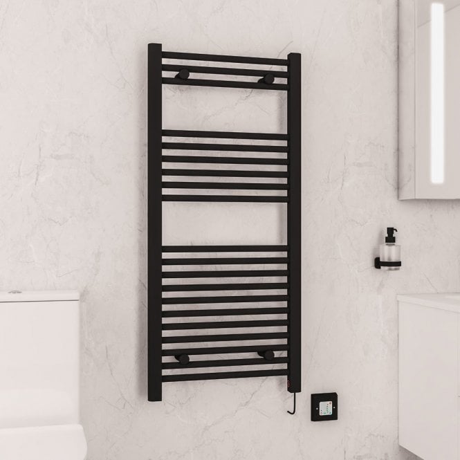 Eastbrook  Biava Dry Element Towel Rail 1100mm x 500mm On/Off Bt Matt Black   47.0055