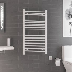 Eastbrook Biava Dry Element Towel Rail 1100mm x 600mm 500w White   47.0008