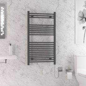 Eastbrook Biava Dry Element Towel Rail 1100mm x 600mm Anthracite   47.0012
