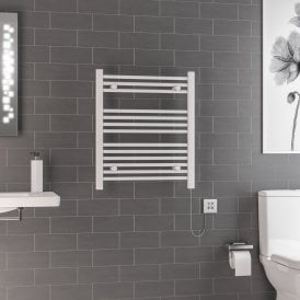 Eastbrook Biava Dry Element Towel Rail 700mm x 600mm 300w White   47.0007