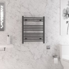 Eastbrook Biava Dry Element Towel Rail 700mm x 600mm Anthracite   47.0011