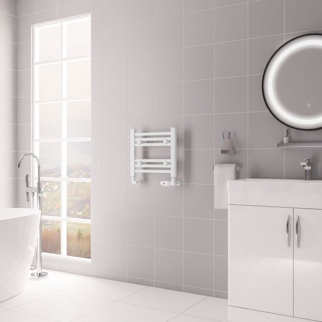 Eastbrook  Biava Multirail HV Straight 360mm x 400mm Gloss White   61.0084