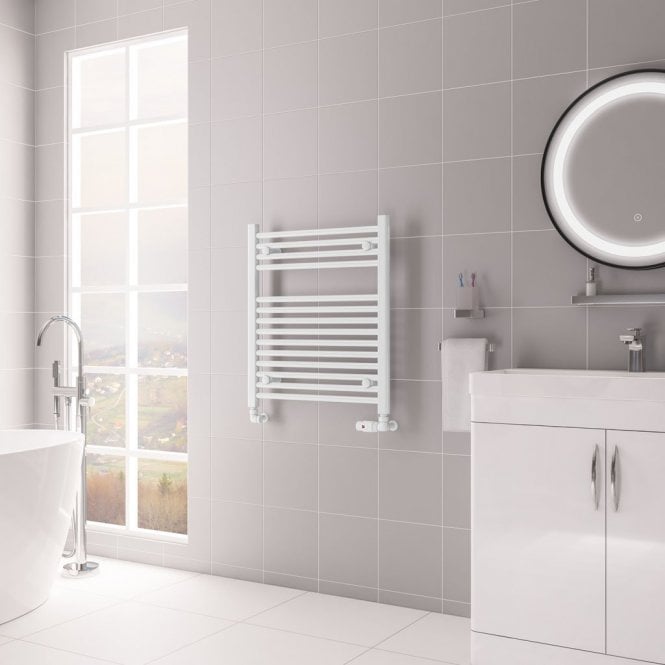 Eastbrook  Biava Multirail HV Straight 688mm x 600mm Gloss White   61.0086