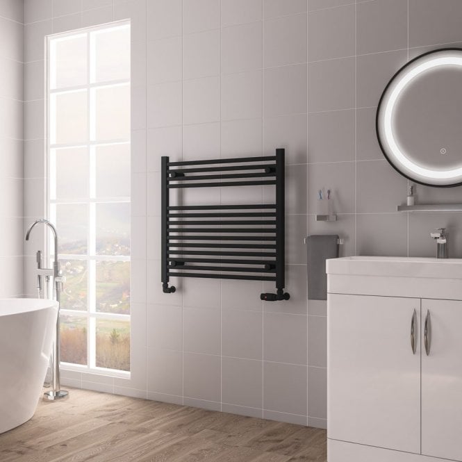 Eastbrook  Biava Multirail HV Straight 688mm x 750mm Matt Black   61.0107