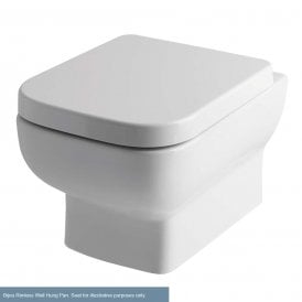 Eastbrook Bijou Rimless Wall Hung Pan White   26.0083