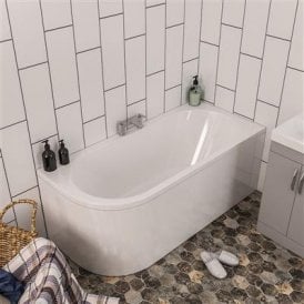Eastbrook Biscay 5mm Double Ended Right Hand 1600mm x 725mm 188 Litre Bath   42.0056