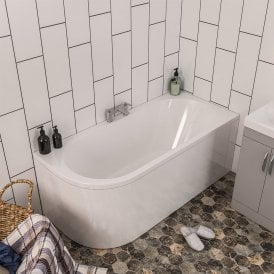 Eastbrook Biscay 5mm Double Ended Right Hand 1700mm x 750mm 208 Litre Bath   42.0054