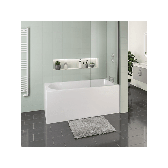 Eastbrook  Biscay 5mm Shower Bath 1700mm x 700mm Right Hand 216 Litre Bath   42.0216