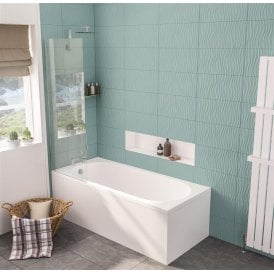 Eastbrook Biscay 5mm Straight Edge 1700mm x 700mm 222 Litre Bath   42.0153