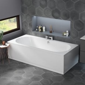 Eastbrook Biscay Beaufort Double Ended Straight Edge 1700mm x 750mm 223 Litre Bath   42.1142