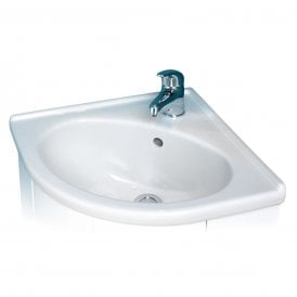 Eastbrook Bonito Corner Ceramic Top 1 Tap Hole White   26.0087