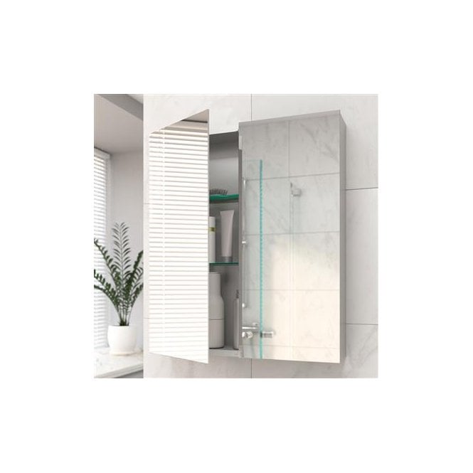 Eastbrook  Bosini 600mm x 700mm x 120mm 2 Door Mirror Cabinet White   40.0024