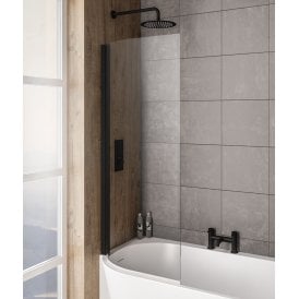 Eastbrook Bray Left Hand 6mm Bath Screen Black   49.2015