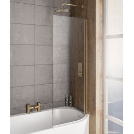 Eastbrook Bray Right Hand 6mm Bath Screen Brushed Brass   49.2019