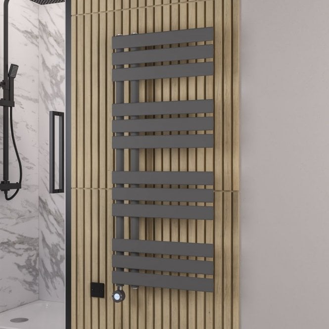 Eastbrook  Brockworth All Electric Towel Rail 1200mm x 500mm Matt Anthracite   41.0785
