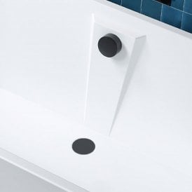 Eastbrook Bromley Bath Filler/Waste Cover Matt Black   98.4011