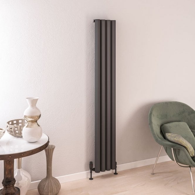 Eastbrook  Burford 1800mm x 275mm Aluminium Radiator Matt Anthracite   89.0243