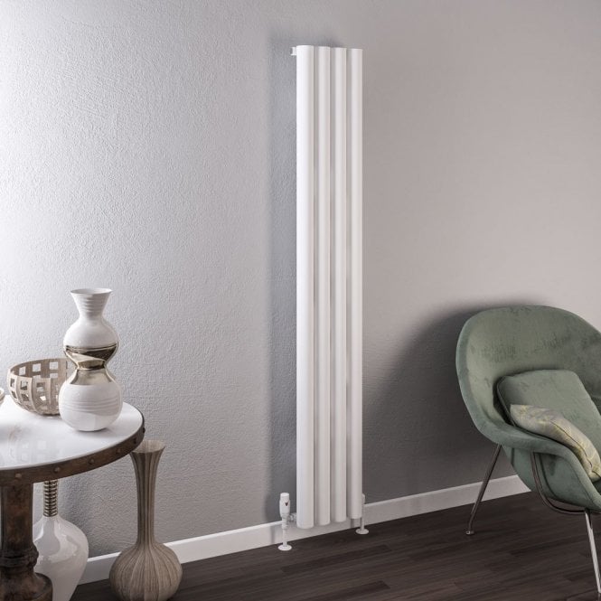 Eastbrook  Burford 1800mm x 275mm Aluminium Radiator Matt White   89.0234