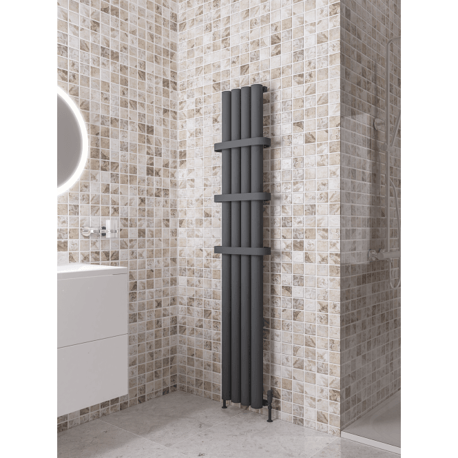 Eastbrook  Burford 1800mm x 345mm Aluminium Radiator Matt Anthracite   89.0244