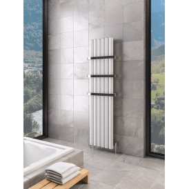 Eastbrook Burford 1800mm x 345mm Aluminium Radiator Matt White   89.0235