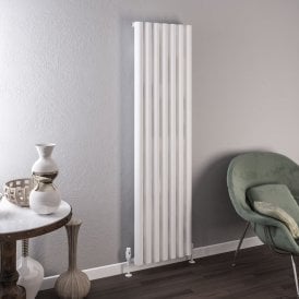 Eastbrook Burford 1800mm x 485mm Aluminium Radiator Matt White   89.0237