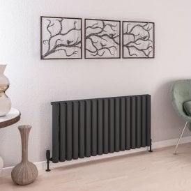 Eastbrook Burford 600mm x 1185mm Aluminium Radiator Matt Anthracite   89.0242