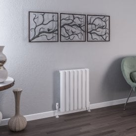 Eastbrook Burford 600mm x 485mm Aluminium Radiator Matt White   89.0229