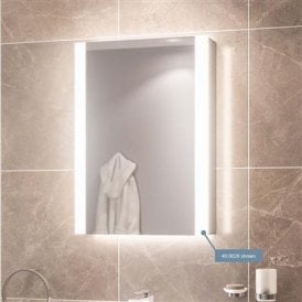 Eastbrook Caldini 400mm x 600mm x 130mm LED 1 Door Mirror Cabinet White   40.0027