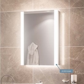 Eastbrook Caldini 400mm x 600mm x 130mm LED 1 Door Mirror Cabinet White   40.0027