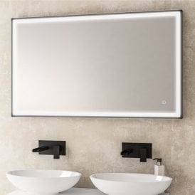 Eastbrook Castelli 700mm x 500mm LED Framed Bathroom Mirror Black   58.1021