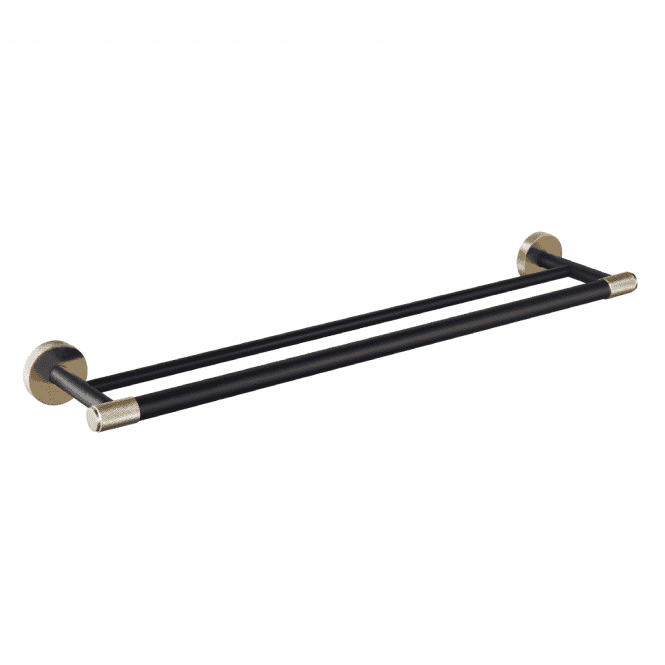 Eastbrook  Catania Double Towel Bar Matt Black/Brushed Brass   52.514