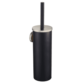 Eastbrook Catania Toilet Brush & Holder Matt Black/Brushed Brass   52.508