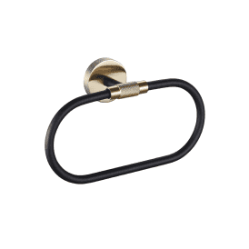 Eastbrook Catania Towel Ring Matt Black/Brushed Brass   52.504