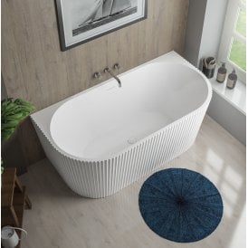 Eastbrook Caversham 1500mm D Shaped Bath White   33.0046