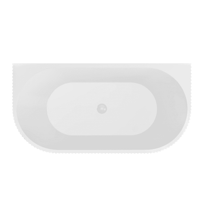 Eastbrook  Caversham 1650mm D Shaped Bath White   33.0053
