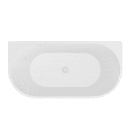 Eastbrook Caversham 1650mm D Shaped Bath White   33.0053