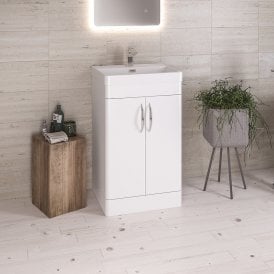 Eastbrook Cavone 50cm Door Base Unit High Gloss White   36.0042